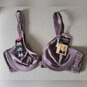 NWT Lilyette by Bali Keyhole Minimizer Underwire Bra - Brown - 36C - Style 0840